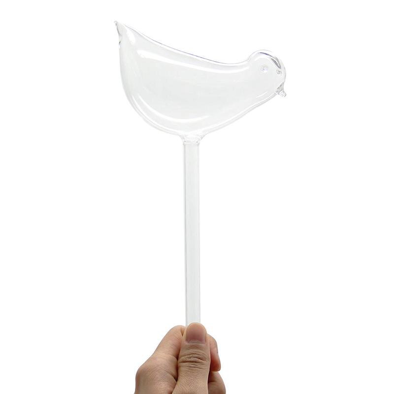 Växtbevattningslökar, fågel/svamp handblåst glas självbevattning (transparent)