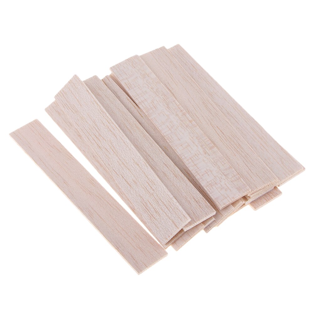 Balsa Wood Unfinished Hardwood Sticks Dowel DIY Model Woodcraft Strips Craft DIY Woodworking Supplies: 20 Pieces 110mm
