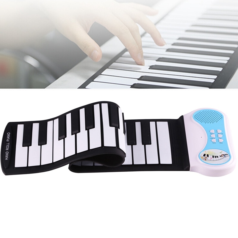 37 Keys Silicon Flexible Hand Roll Up Piano Soft Portable Electronic Digital Keyboard Organ Music For Children Student