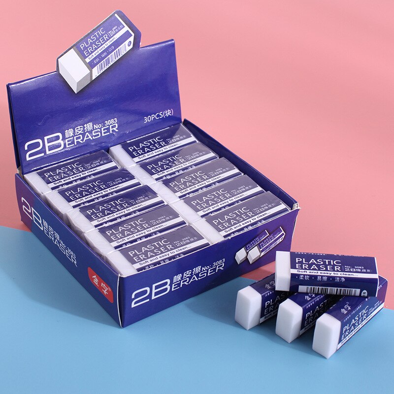 4Pcs/Set Soft Rubber 2B Pencil Eraser Student Art Sketch Painting Correction Supplies School Exam Writing Eraser