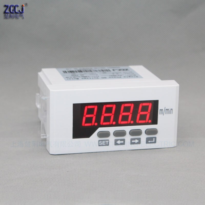 4-20mA DC or 0-10V DC input Digital Line speedometer Tachometer 0-9999 m/min speed meter