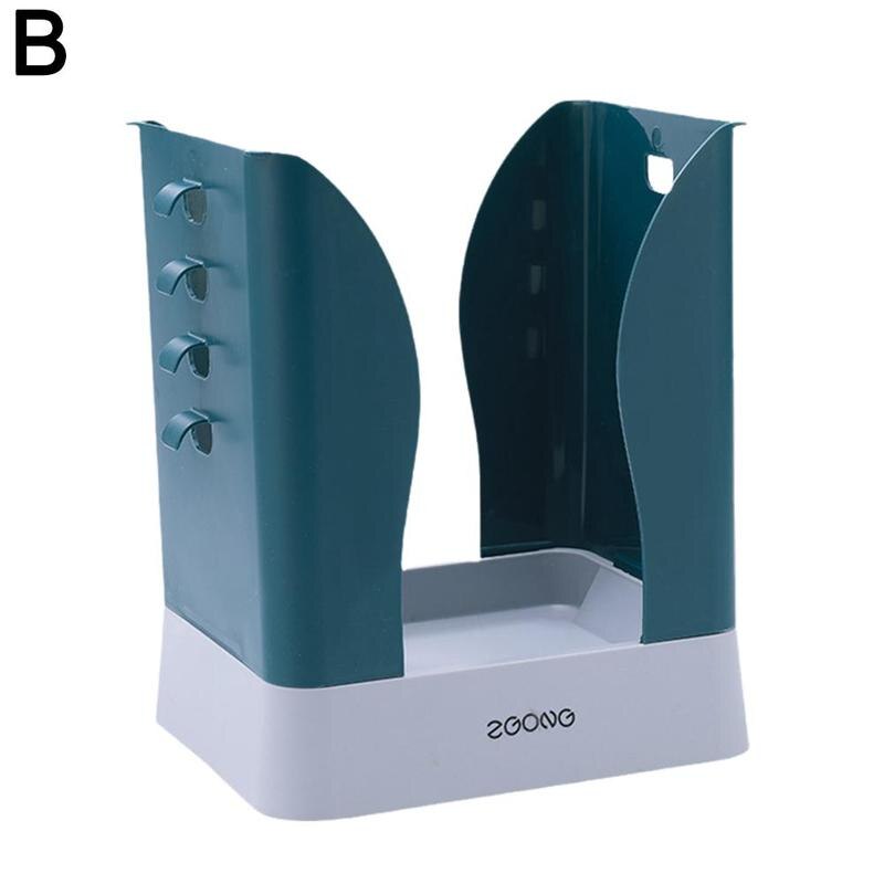 Expandable Trash Bin Can For Kitchens Cabinet Garbage Cans Storage Trash Basket Kitchen: blue gray