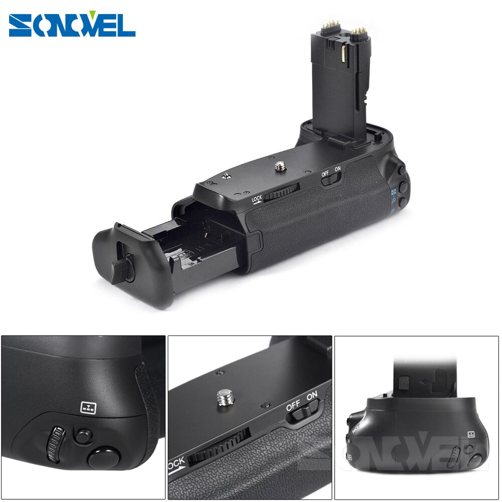 with LP-E6 Battery Meike MK-70D Vertical Battery Grip Holder For Canon EOS 70D 80D DSLR Camera as BG-E14