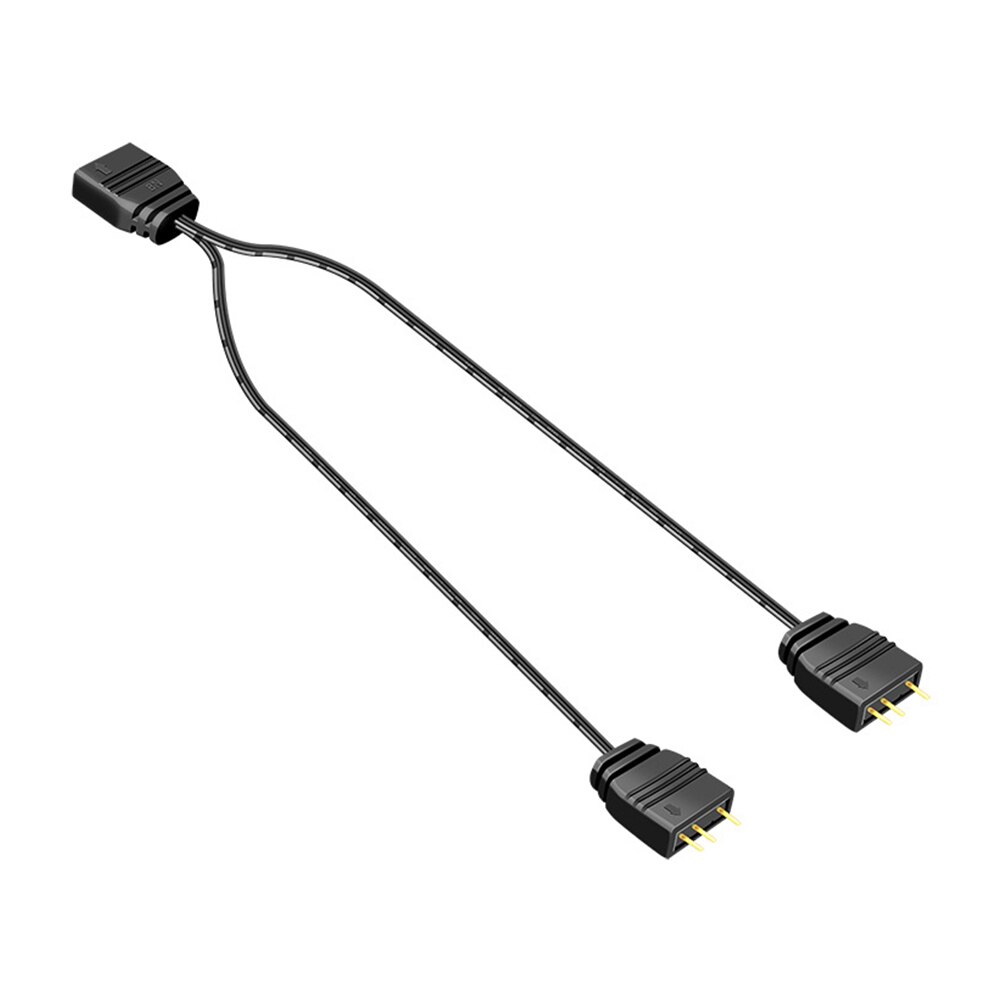 COOLMOON-conector ARGB de 5V y 3 pines para ventilador de ordenador, Cable de extensión de 1 a 2 y 4 ventiladores, Divisor de Cable de alimentación para placa madre: 1 TO 2