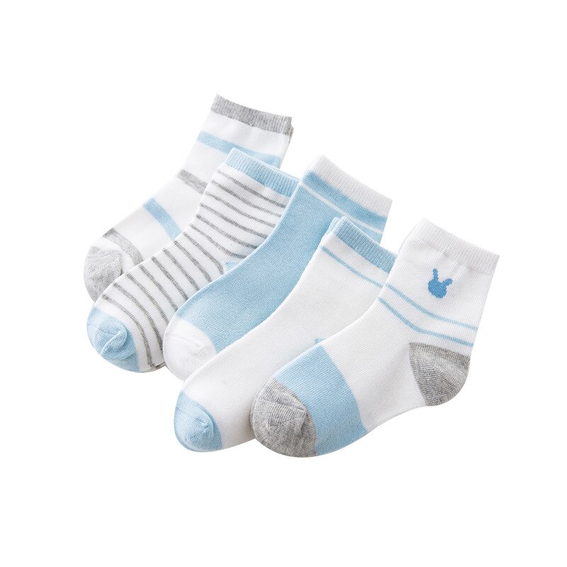 5 Paren/partij Soft S Base Eenvoudige Kleur Zachte Lente Herfst Dikke Katoenen Hoge Dichtheid Knit Baby Kids Meisjes Jongen sokken: 2