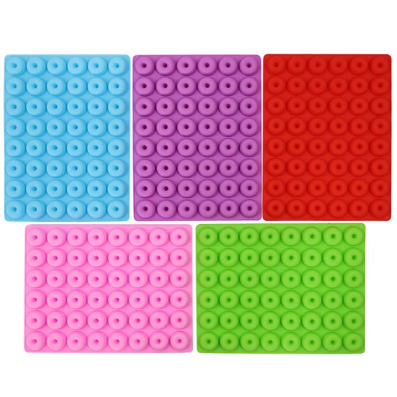 48 Cavity Mini Donut Silicone Mold Donut Bakeware Dessert Silicone Mold Chocolate Biscuit Cake Molds Donut Baking Pan Ice Molds