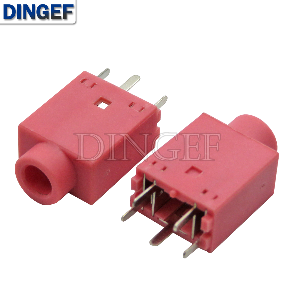 10 stk. pj -358 3.5mm hodetelefonkontakt 180 grader vertikal 5 pin  pj358: Militærgrønn