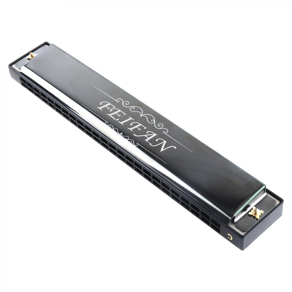 FEIFAN-ARPA de titanio para principiantes, instrumento Musical con 24 agujeros, color negro mate, arpa 8K, tono trémolo