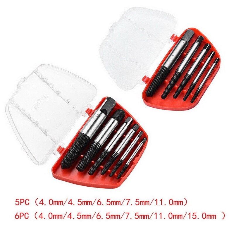 5Pcs/Set Screw Extractor Set Damaged Screw Removal Tools with Storage Case screws removal tool Screw Extract Tool Bolt Remover