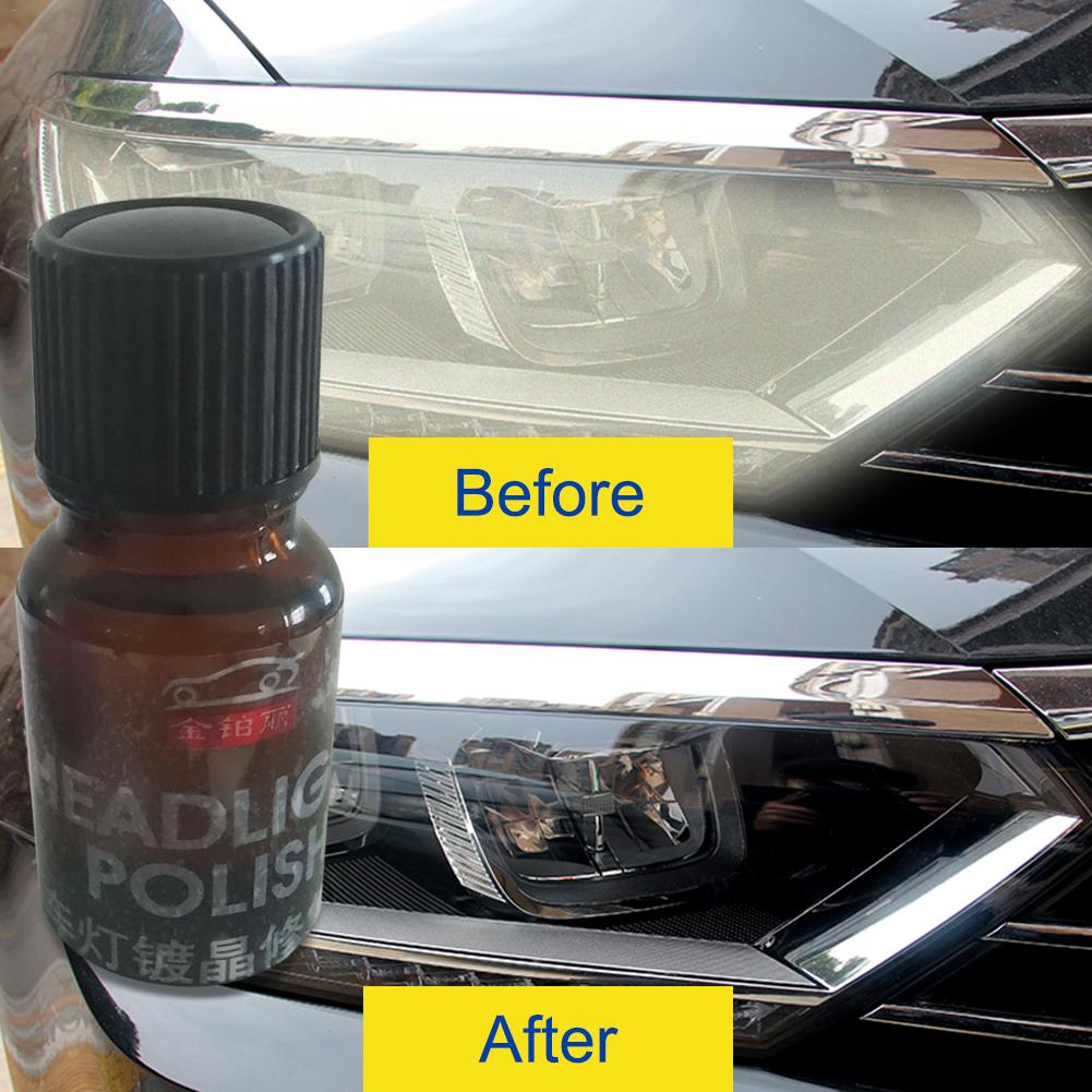 Car Headlight Polish Glass Coating Refurbishment Scratch Repair Hydrophobic Coating 10ml Lamp Plating Agent Headlight Refurbish