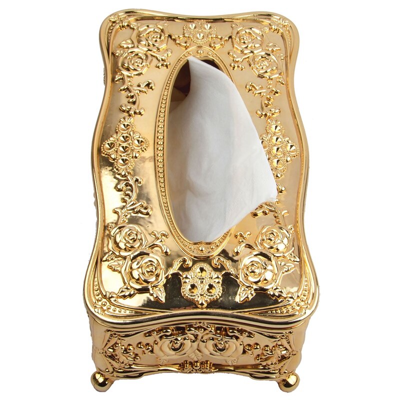 Goud Acryl Tissue Box Hotel Restaurant Servet Houder Huishouden Tissue Doos