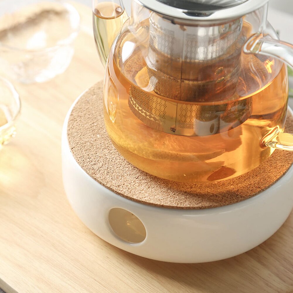 Klassieke Porselein Theepot Warmer Met Veilig Te Gebruiken Kurk Stand Voor Theepot Thee Melk Koffie Warmer Met Kaars Kamer Theelichtje houder