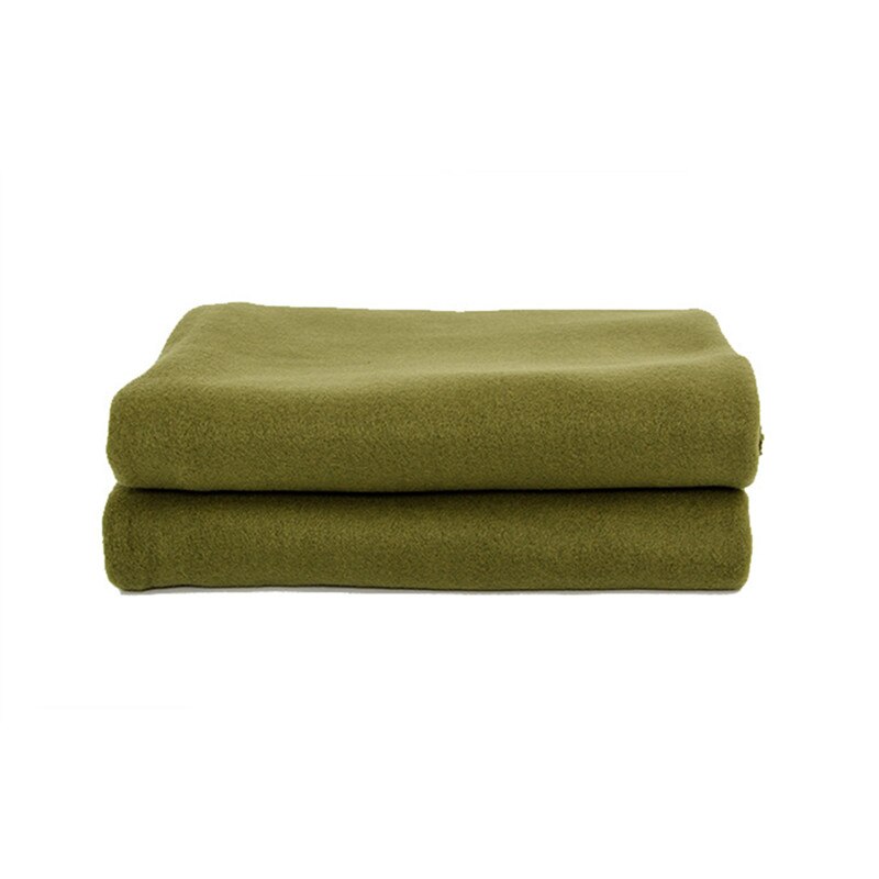 Txz 170*130 Draagbare Outdoor Camping Fleece Deken Ultralichte Kamp Tent Bed Slaapzak Dubbele Fluwelen Deken voor Reizen: Army Green