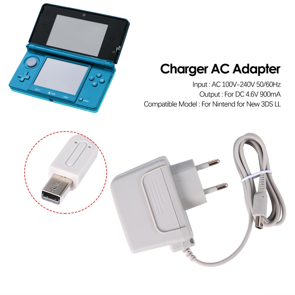 EU Charger AC Adapter for Nintendo for 3DS XL LL for DSi DSi XL 2DS 3DS 3DS XL