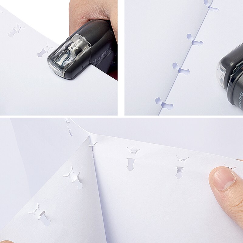 KOKUYO-grapadora sin grapas, grapadora de mano multifunción, portátil, para oficina, estudiantes, sin marcar, tipo en relieve, 5/10 hojas
