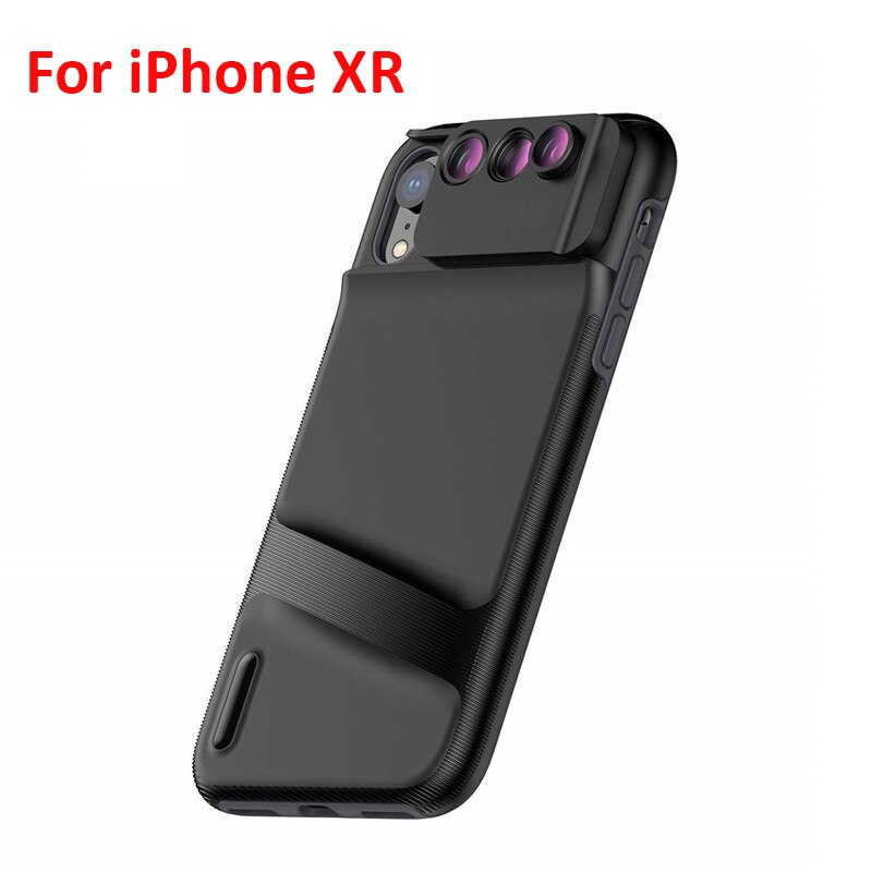 Kameralinse til iphone xs max  xr 6 in 1 telefonetui vidvinkel fiskeøje makro lente para celular telefoto slr telefon skydeobjektiv: Til iphone xr
