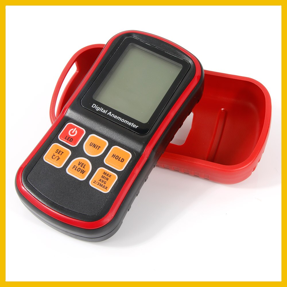 Digital Anemometer wind speed meter anemometer CFM/CMM GM8909 Air Flow instrument Gauge Temperature LCD Display