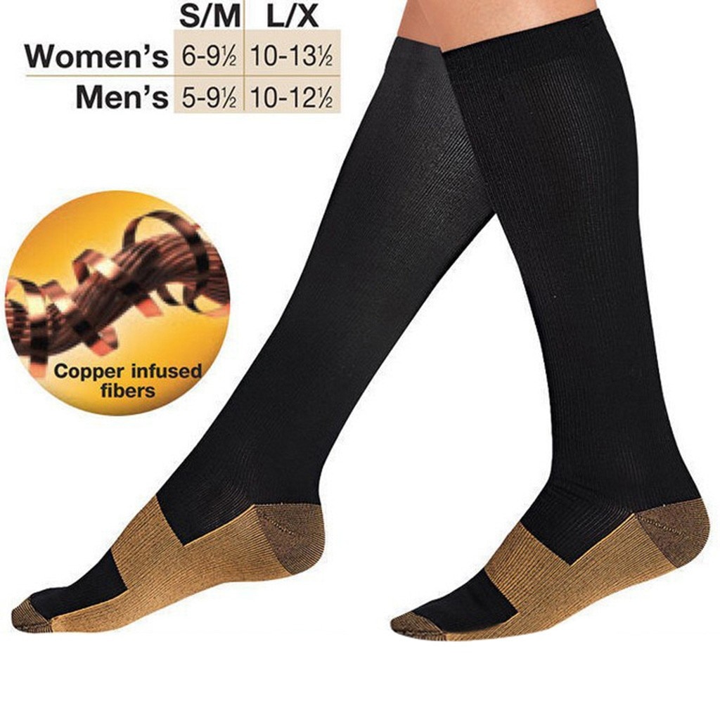 Anti-Fatigue Compression Socks Unisex Foot Pain Relief Soft Miracle Copper Anti Fatigue Magic Socks Support Knee High Stockings