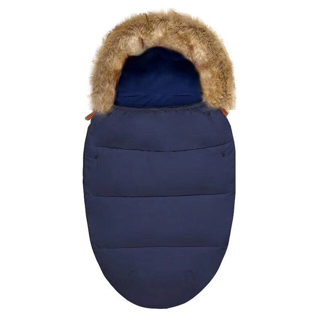 Newborn Warm Sleepsacks Envelope Sleepsacks Winter Baby Stroller Sleeping Bag Thicken Warm Infant Stroller Footmuff Wheelchair: dark blue