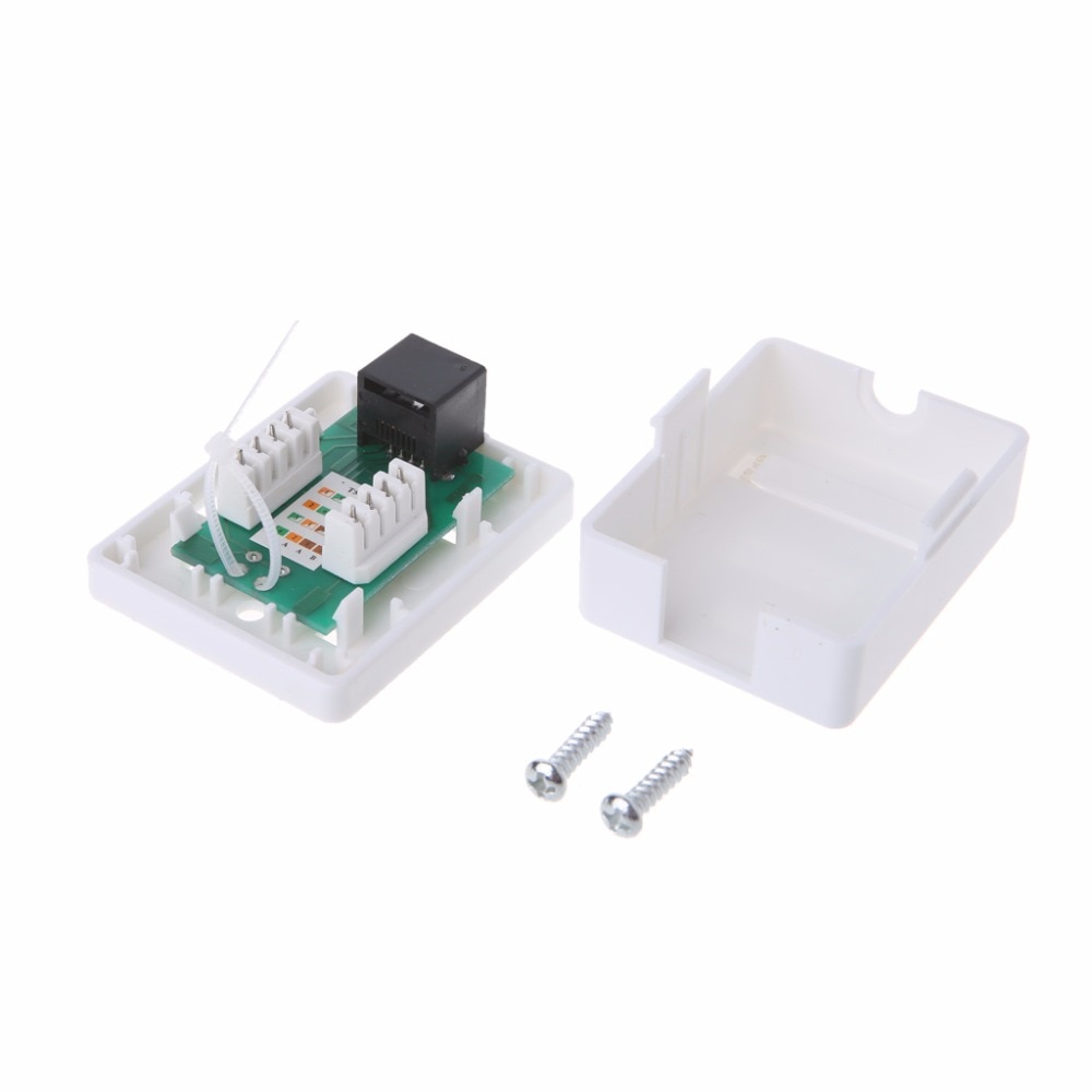 Cat6 rj45 8 p8c Wand koppler buchsen adapter utp unge schirmte Single-Port-Desktop-Montage box weiß