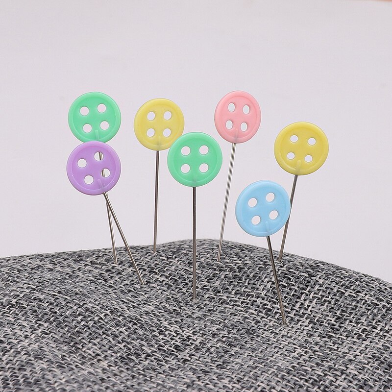 100pcs/Box Dressmaking Pins Button Head Patchwork Needle Pins Positioning Pins Apparel Sewing Accessories Tool Needles