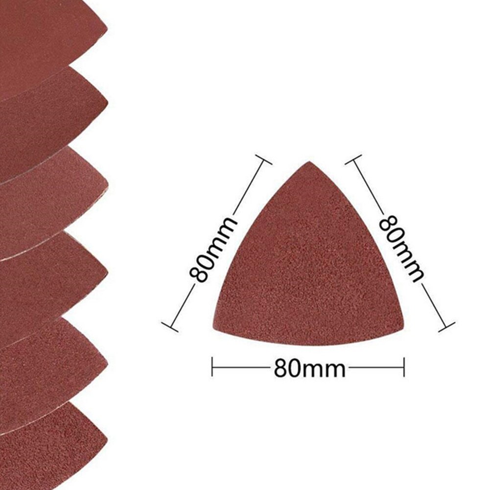 51pcs Polishing Oscillating Multitools Power Tool ABS Sand Disc Kit Saw Blades Triangle Sandpaper Triangular Home Woodworking