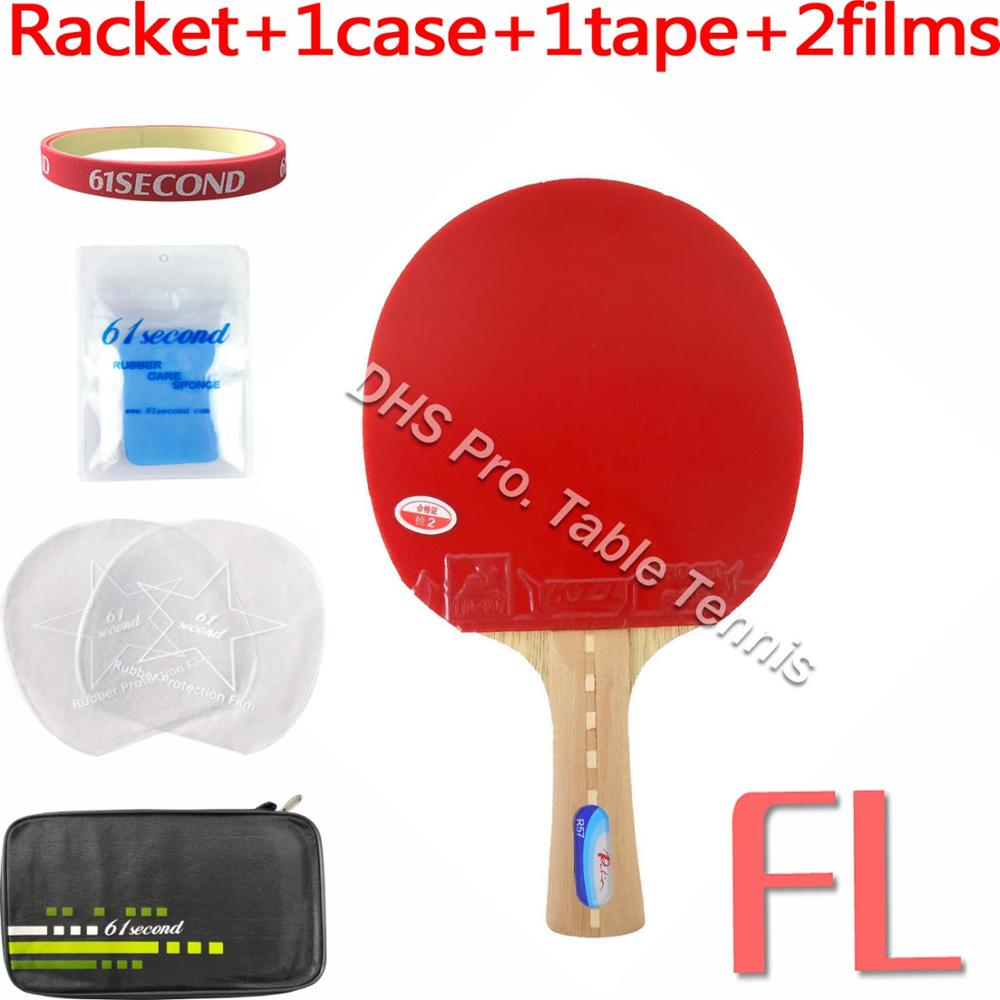 Pro Tafeltennis Combo Paddle Racket Palio R57 Blade Met 2x Ktl Pro Xt Rubbers: FL with F 1 case