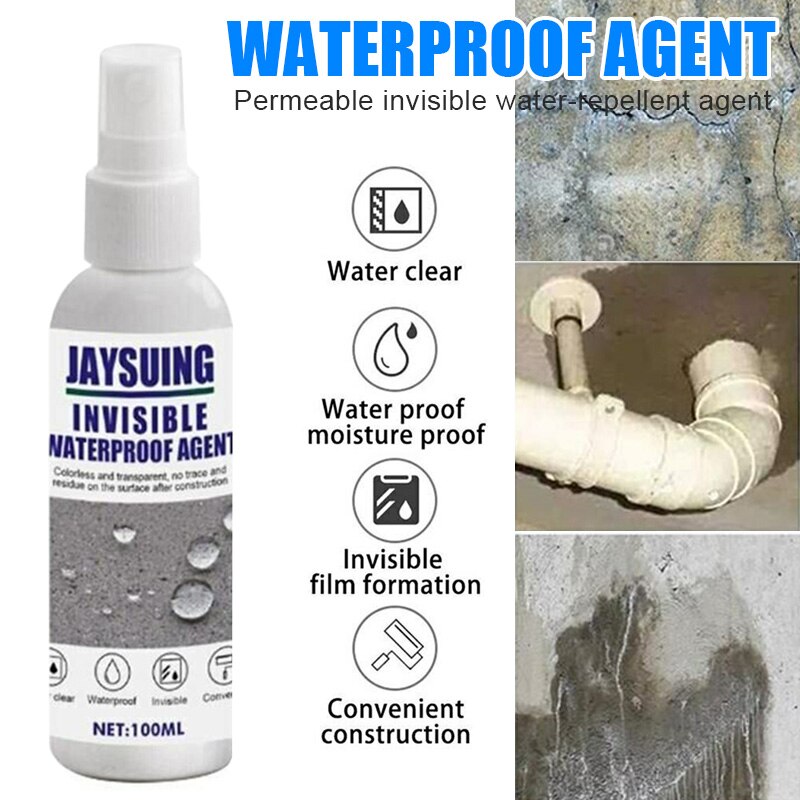 Nano vanntett middel vann siver av sprekker/vegg/vindu/toalett reparasjon lim spray hjem taklekkasje artefakt anti-mugg