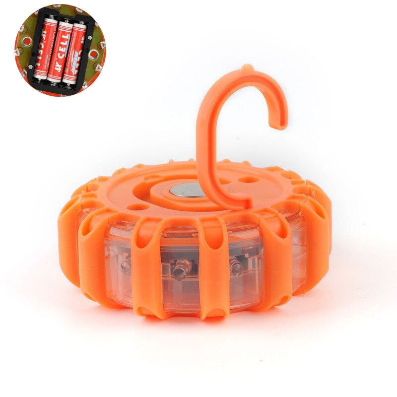 Luces Led de emergencia para coche de policía, 2 uds., luces nocturnas de advertencia, Faro de disco para carretera, luz de advertencia Led roja para tráfico