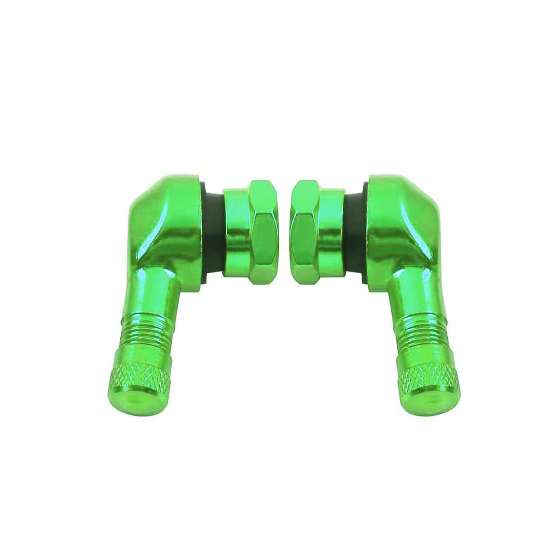 C11.3mm Motorfiets Elektrische Auto Cnc Bewerkt Band Aluminium Lekvrij Twpo Klep Mond Haakse Valve: 2pcs green