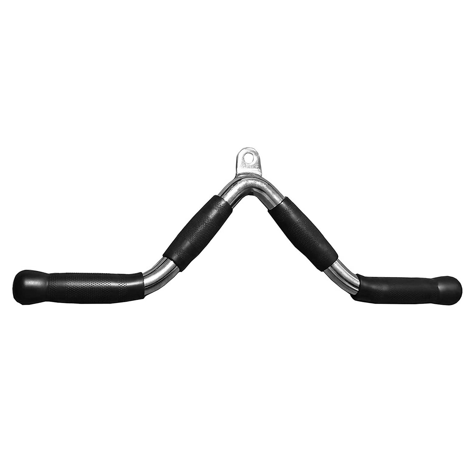 Steel And Rubber Fitness Bar Comfortable V Shaped Exercise Rod V Shaped Straight Rotaing Bar For Triceps Exercise Equipment: White