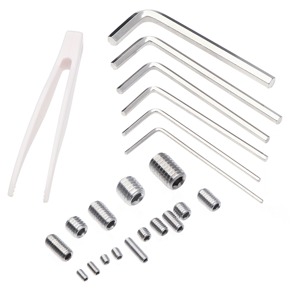 300pcs Hexagon Socket Head Bolts M2.5 M3 M4 M5 M6 M8 Stainless Steel Assortment Kit With 6 Wrenches and 1 Tweezers In A Box