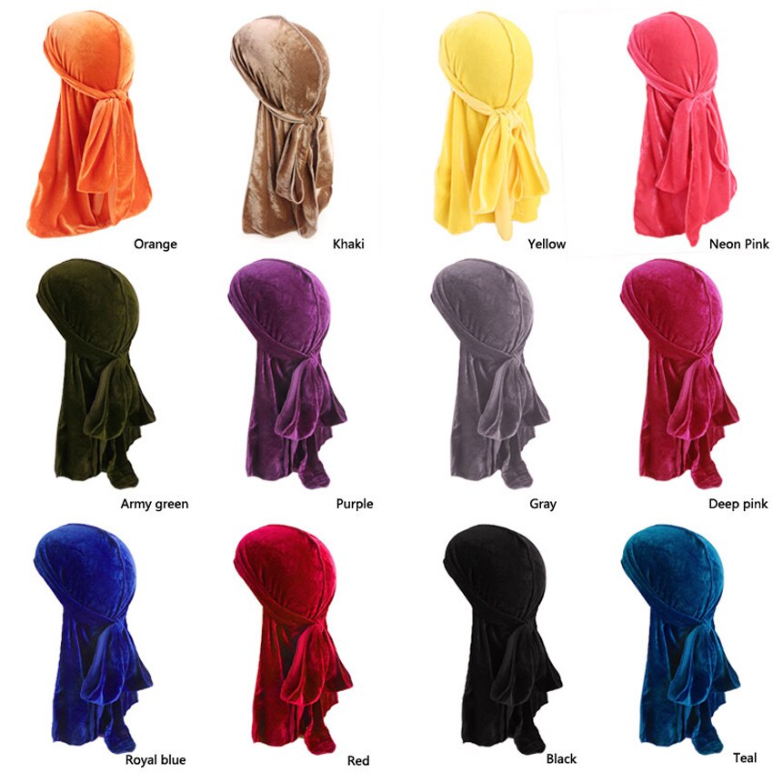 Sombrero de pañuelo de terciopelo para hombre y mujer, turbante transpirable, gorros para quimio, sombrero de pirata, accesorios para el cabello, Unisex,