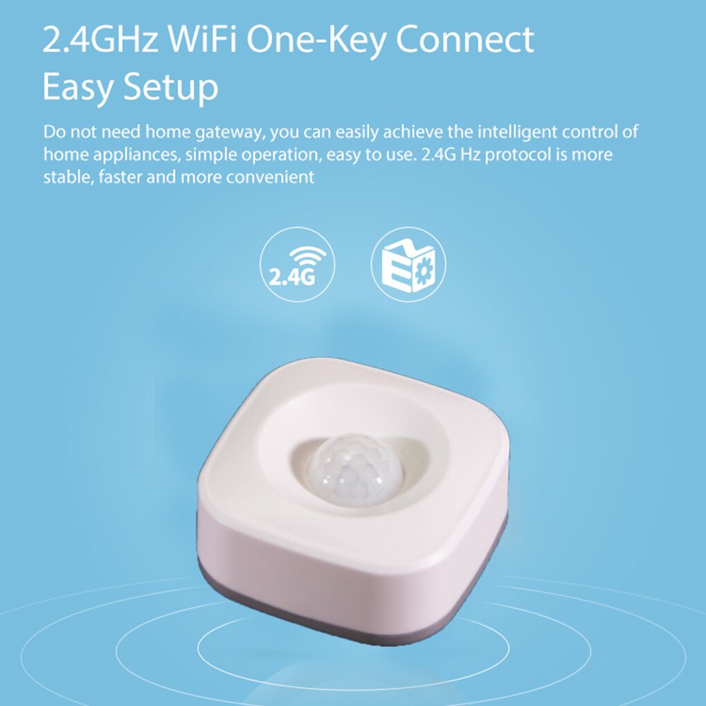 Smart Wireless PIR Motion Sensor WIFI Home Office Security Alarm Replacement for Android/IOS Phone