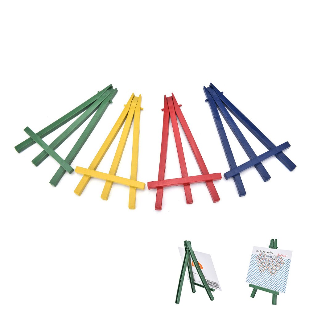 2 Stuks Mini Wedding Nummer Plaats Naam Card Stand Display Houder Frame Leuke Desk Decor Diy Levert 9 X16cm Plastic kunstenaar Schildersezel