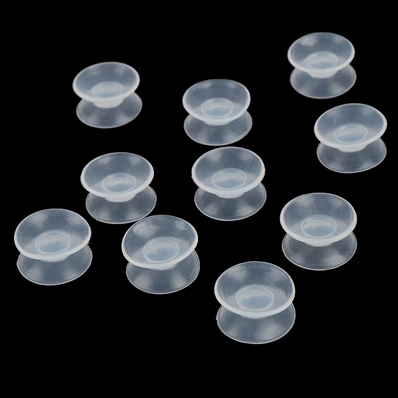 10 stuks plastic zuignappen met 20mm breedtes en tweezijdige zuignappen voor glas