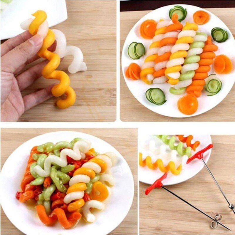 Rouleau de coupe-frites en spirale pour pommes de terre, fabrication de frites, râpe à torsion, Gadget de cuisine, outils de cuisine, coupe-fruits et légumes