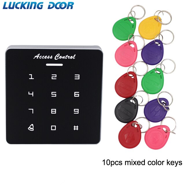 Access Control 1000Users Keypad digital panel Card Reader For Door Lock System 125Khz RFID Wiegand 26 34 Output: A86 and10 ID color