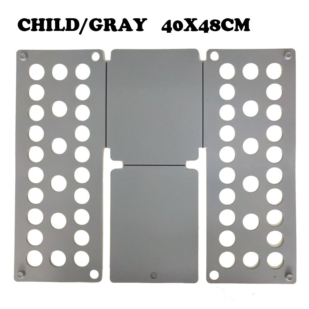 Adult Kids Magic Clothes Folding Board Save Time Quick Clothes Pins T Shirts Jumper Organizer Gadgets for Home Clothes Organizer: CHILD-GRAY