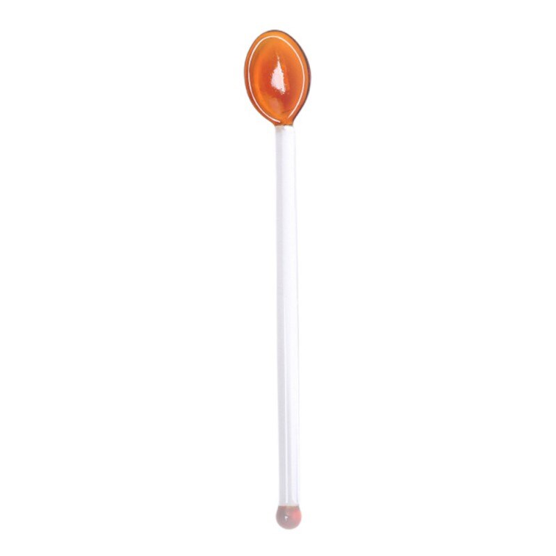 Colored Glass Mixing Spoons Transparent Glass Spoons For Home Fruit Juice Coffee Iced Beverage Mixing Spoons Tableware: 08