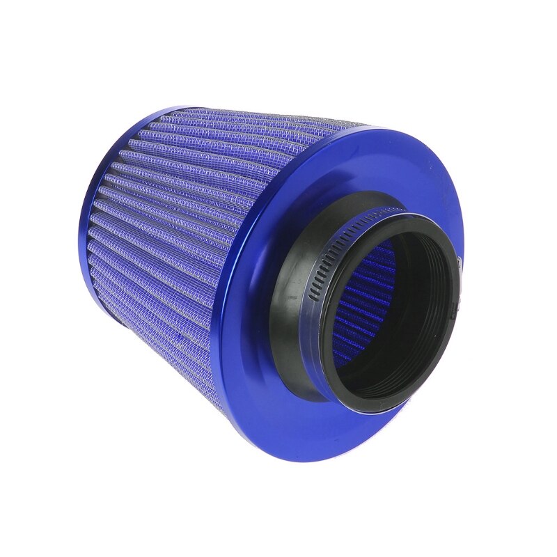 Universal Vehicle Air Intake Chrome Open Top Cone Air Filter Breather 3\" Inlet Y98C