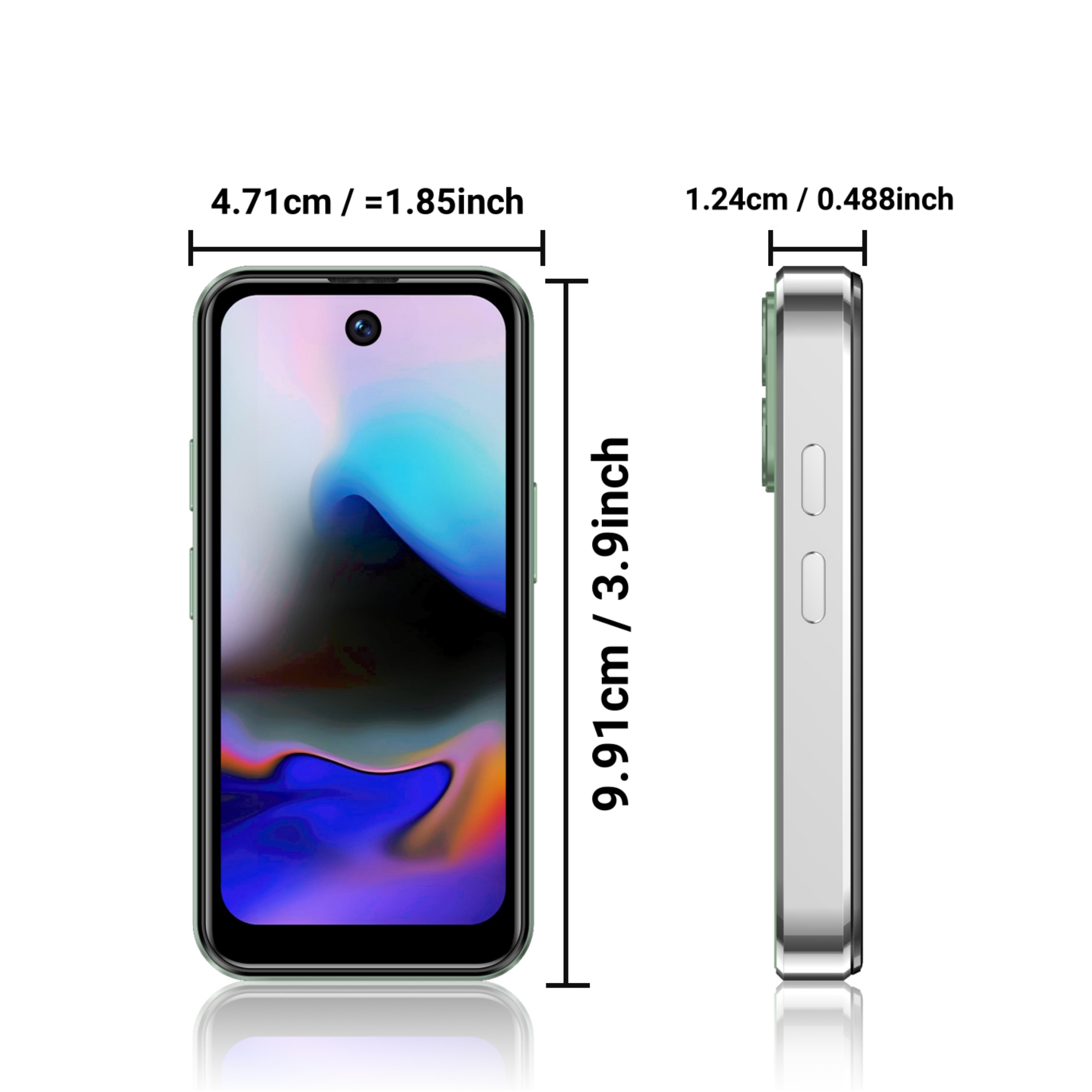FUFFI-X7 Pro Mini Smartphone,4G Network,3.75 inch,2+16GB ROM,Android 10.0,Mobile phones,Google Play Store,2400mAh,Cellphones