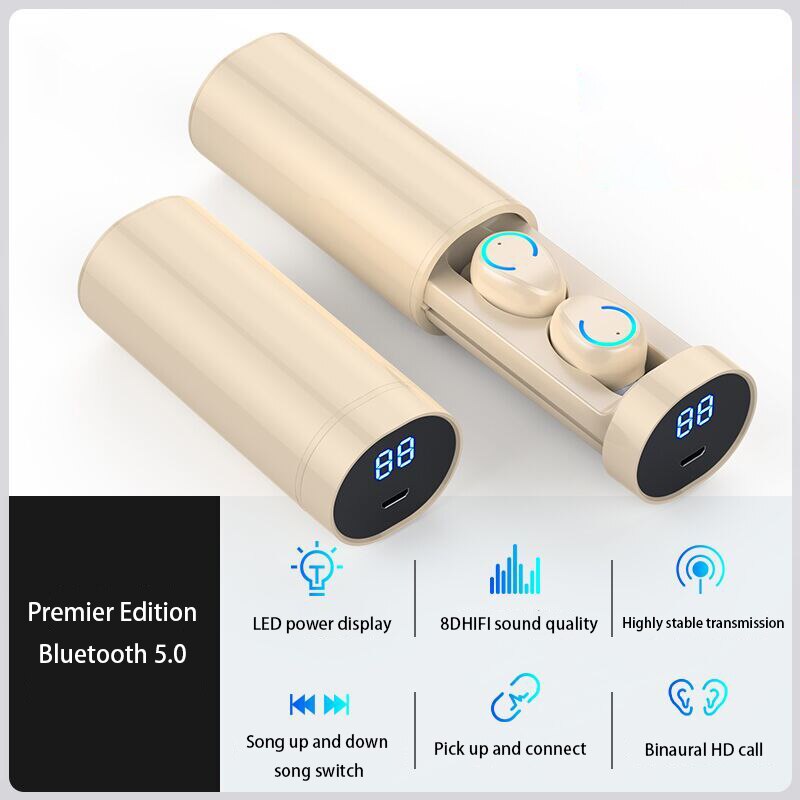 Wireless bluetooth headset binaural 5.0 small sports running universal stealth suitable for Apple Android vivoppo Huawei Univers