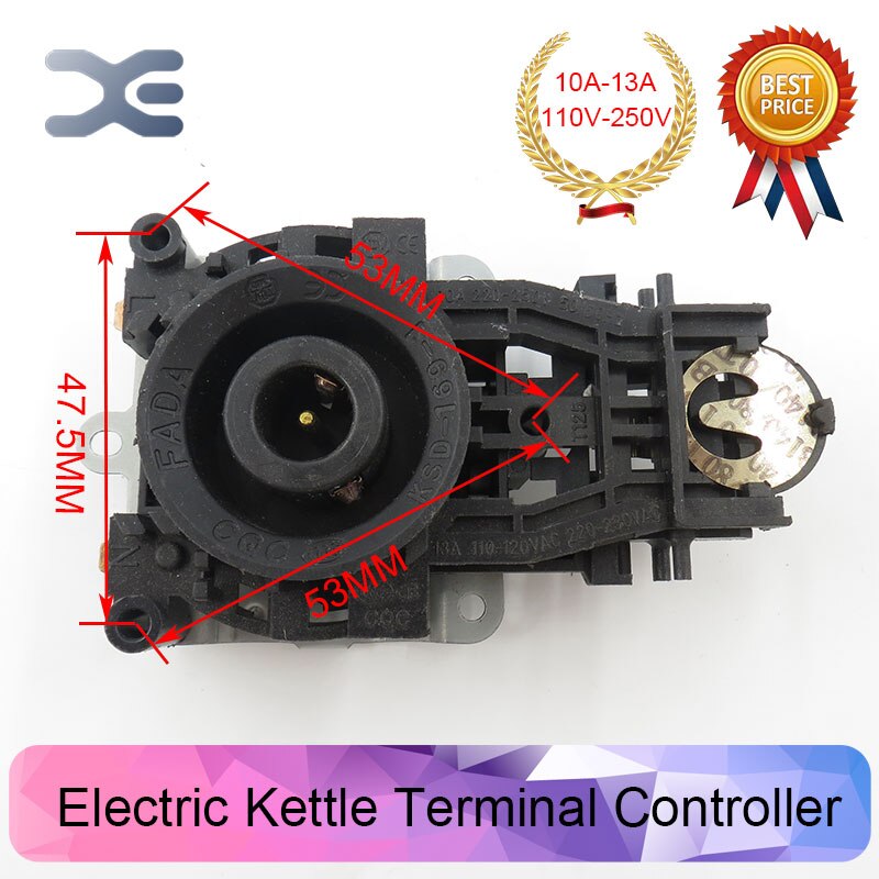 T125 13A 110-250V NC Terminal Controller Kettle Thermostat Unused Spare Parts for Electric Kettle EK1703