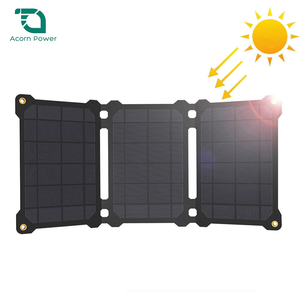 Acorn Power – chargeur de panneau solaire 5V 21W, chargeur de téléphone Portable pour l'extérieur, charge solaire étanche et rapide