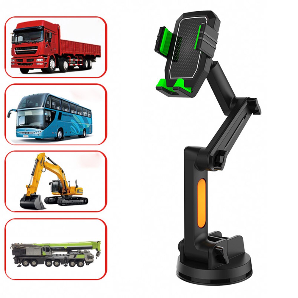 Universal Truck Cellphone Mount Mobile Phone Holder Stand Adjustable Long Arm Windshield Mobile Phone Mount for iPhone Xiaomi