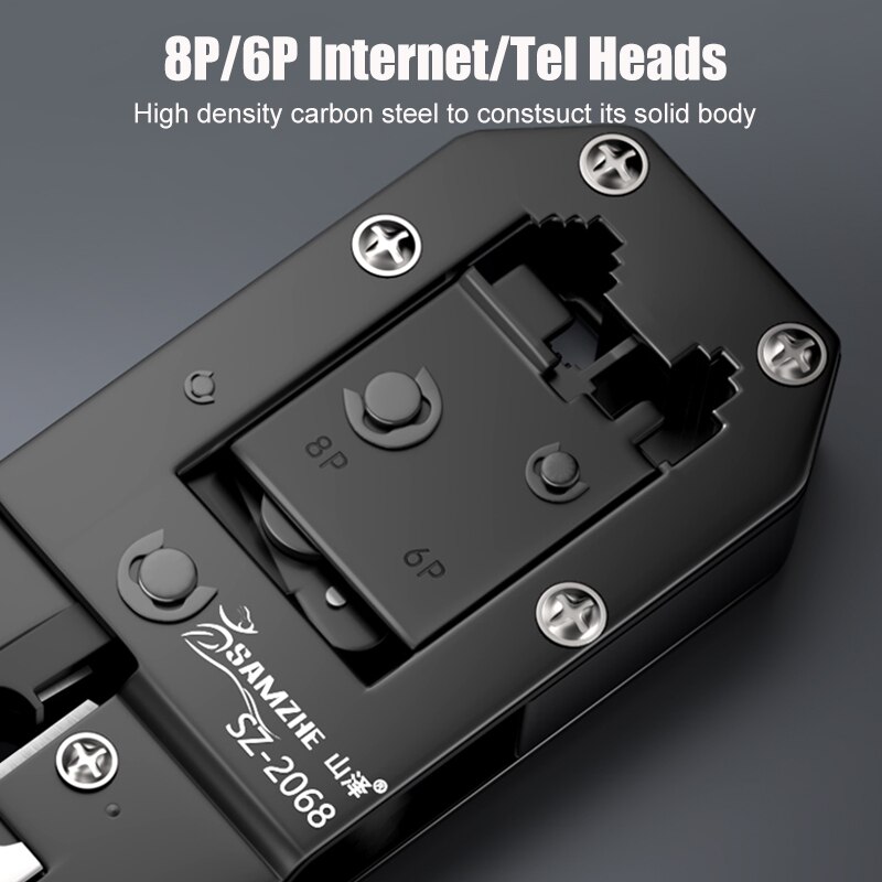Samzhe Krimpen Tang Draad Tracker RJ11/12/45 Kabel Crimper Strippen Voor 6P/8P Ethernet En Telefoon kabel Maken