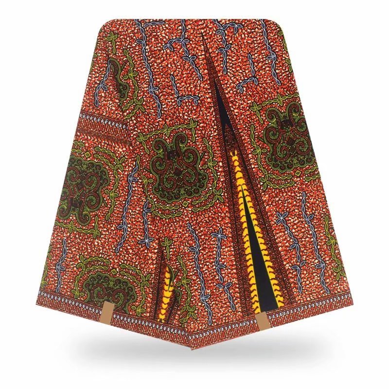 Tela Estampada Africana Wax Print - 6 Yardas - 100% Algodón - Tejido - Transpirable - para Vestidos, Cortinas, Bolsos