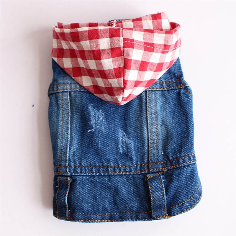 Product Pet Hoodie Jacket For Dog Jeans Spring Dog Clothes Denim T-shirt Puppy Dog Vest Cowboy Cat Coat 10E