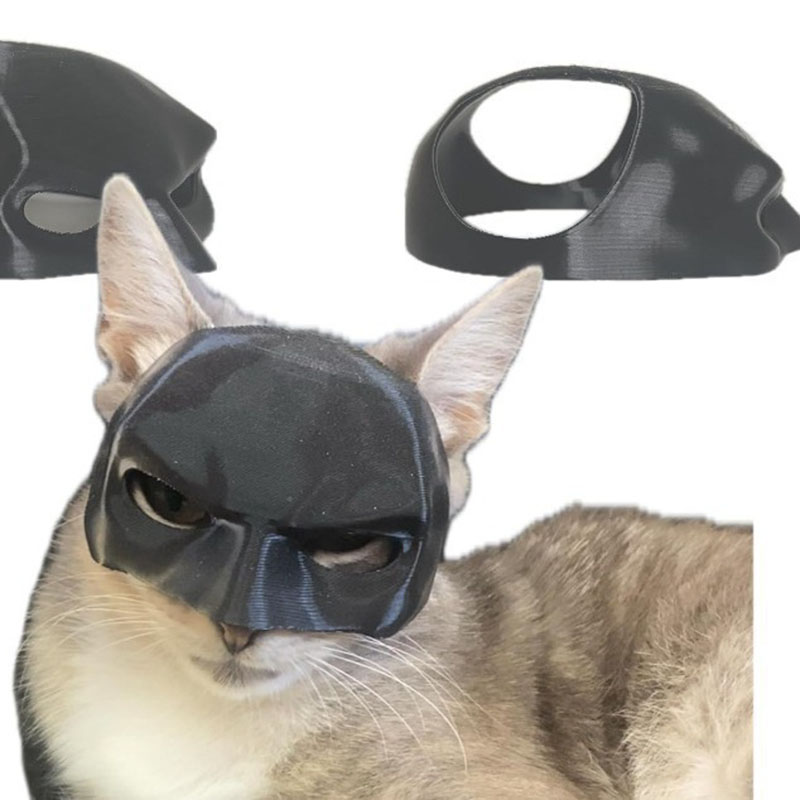 TONG Cat Bat Cool Man Mask Cat Avenger Mask Matte Cute Bat Mask Juguetes de superhéroe Cat Bat Pet